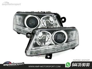 FAROS DELANTEROS LUZ DIURNA LED REAL DRL PARA AUDI A6 4F 2004-2008