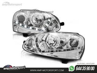 FAROS DELANTEROS LUZ DIURNA LED PARA VOLKSWAGEN GOLF 5 2003-2008