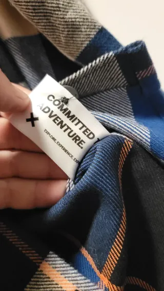 Camisa cuadros algodón Talla XS