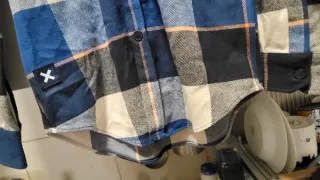 Camisa cuadros algodón Talla XS