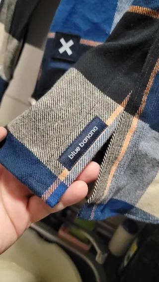 Camisa cuadros algodón Talla XS