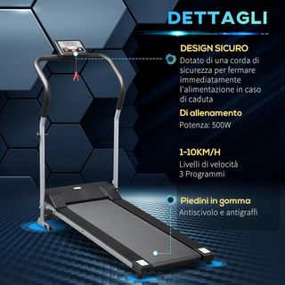 Cinta de Correr Eléctrica Plegable, Cinta de Correr Eléctrica Portátil 1.25HP Con Pantalla LCD, Velocidad 1-10 Km/H, Ruedas, Entrenamiento para Casa, Oficina, Gimnasio, Negro y Gris