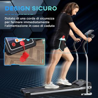 Cinta de Correr Eléctrica Plegable, Cinta de Correr Eléctrica Portátil 1.25HP Con Pantalla LCD, Velocidad 1-10 Km/H, Ruedas, Entrenamiento para Casa, Oficina, Gimnasio, Negro y Gris