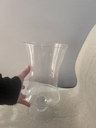 Vaso in vetro trasparente