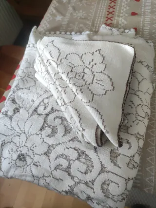 Mantel grande mesa 8 servilletas tela