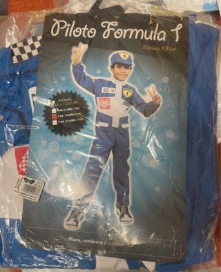 Disfraz Piloto Fórmula 1 Talla 7-10 años