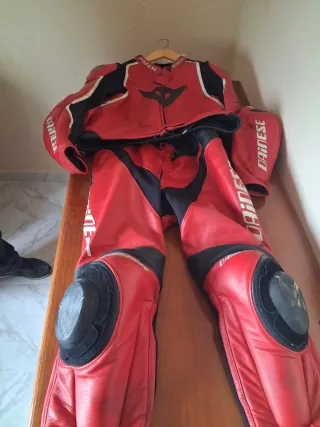 Traje Dainese laguna seca en rojo Moto Carretera T