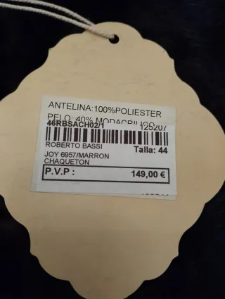CON ETIQUETA Chaquetón ROBERTO BASSI