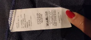 Pantalón pana fina mujer talla 46 azul