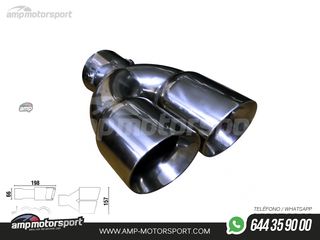 COLA DE ESCAPE DOBLE INOX IZQUIERDA