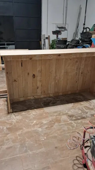 Mostrador de madera rústico