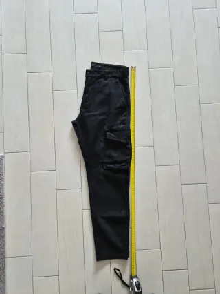 Pantaloni Cargo Neri a Coste