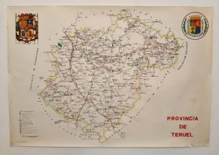 Mapa Vintage Provincia de Teruel años 70/80