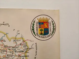 Mapa Vintage Provincia de Teruel años 70/80