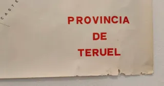 Mapa Vintage Provincia de Teruel años 70/80