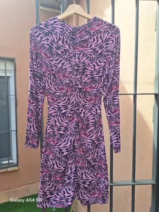 Vestido Bimba y Lola Animal Print Rosa