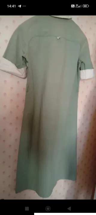 Abito verde salvia e beige tg S