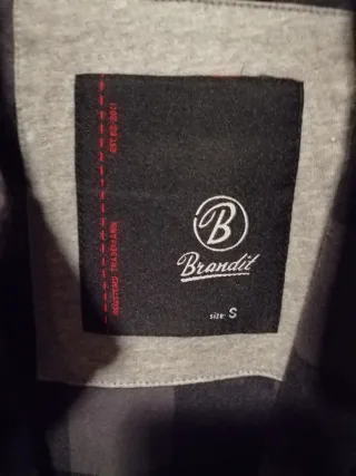 Camisa cuadros Brandit gris y negra