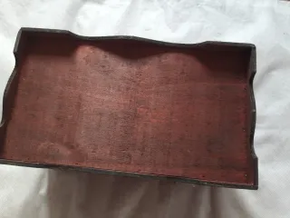 Caja Joyero Madera y Piel Sintética vintage