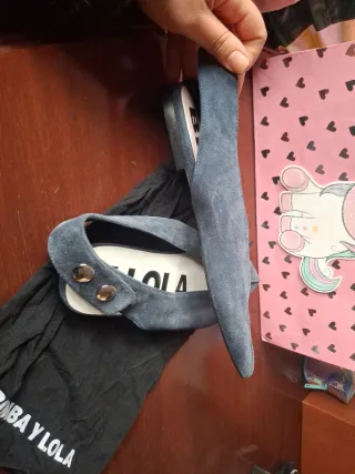 Sandalias Bimba y Lola Talla 40 terciopelo azul