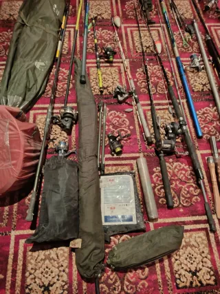 Pack de pesca con cañas y carretes