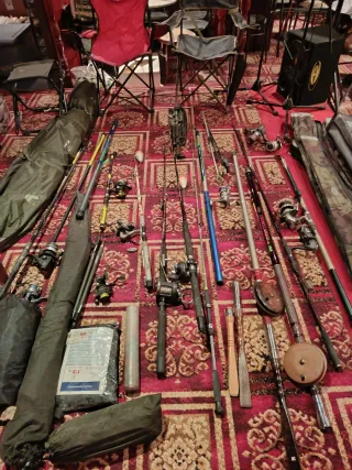 Pack de pesca con cañas y carretes