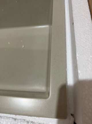 Fregadero de cocina de granito beige/gris