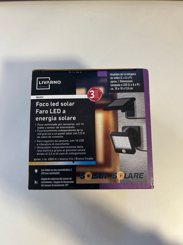 Foco LED Solar Livarno con Sensor