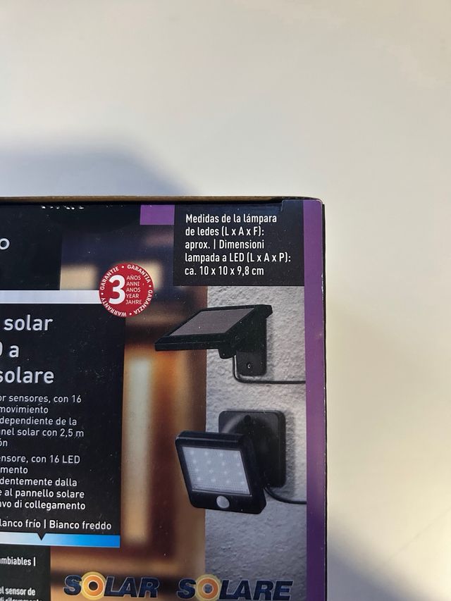 Foco LED Solar Livarno con Sensor