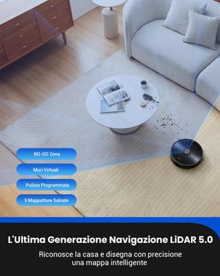 - proscenic M9 Robot Aspirador y Fregasuelos, Fr