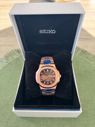Seiko Nautilus Rose Gold Open Heart 41 mm