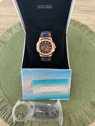 Seiko Nautilus Rose Gold Open Heart 41 mm