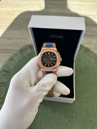 Seiko Nautilus Rose Gold Open Heart 41 mm