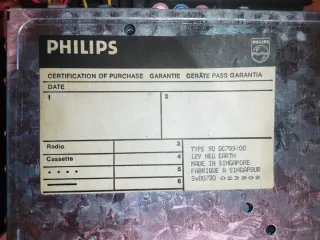 Radio Coche Philips 789 Cassette