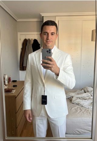 Traje blanco hombre talla 50