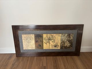 Cuadro Decorativo Flores y Letras