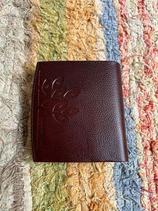 Cartera Feather Touch Piel Marrón Oscuro