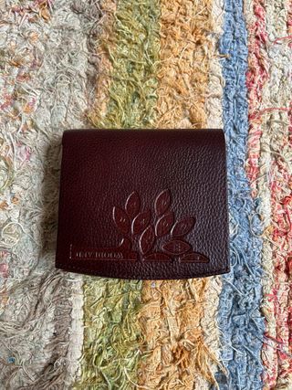 Cartera Feather Touch Piel Marrón Oscuro