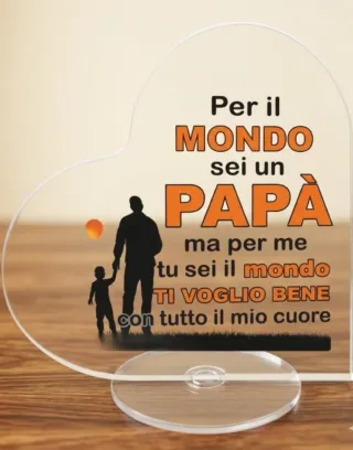 Targhetta Papà Per il mondo sei un papà