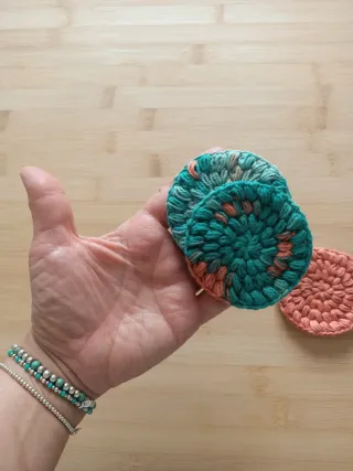 12 Discos Crochet Desmaquillantes Reutilizables