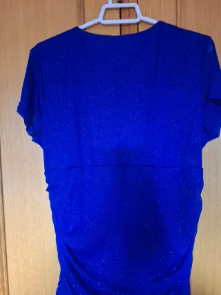Blusa fiesta brillo azul MAJORA Talla M
