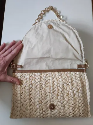 Bolso Cartera Rafia Benetton