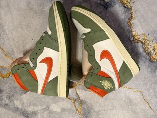 Zapatillas Jordan Verde y Naranja