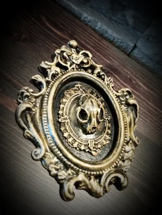 Cornice Ovale Gotica Teschio di Gatto