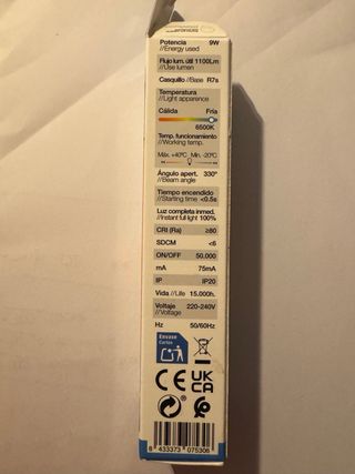 Bombilla LED R7S 118mm GSC 9W Fría