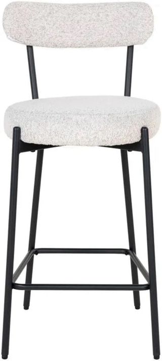 2 Sillas Altas Tela Beige/Negro