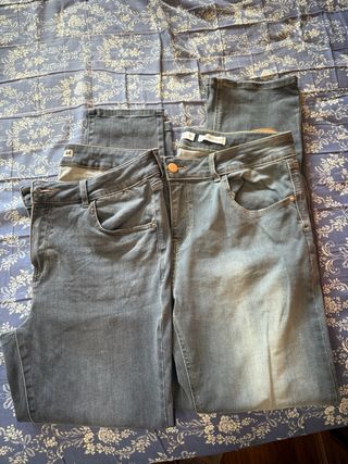 Pantalones Vaqueros Gris