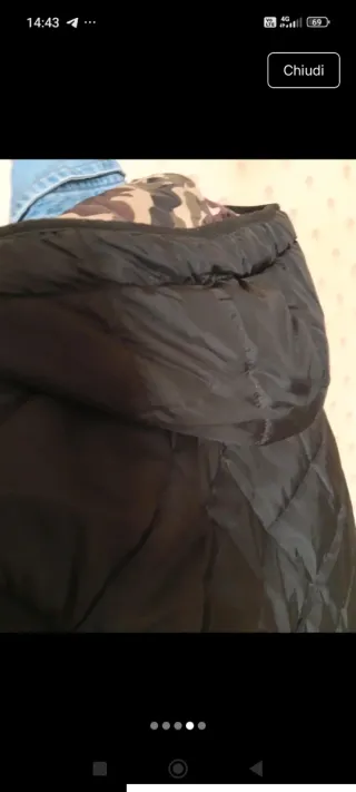 Gilet trapuntato reversibile con cappuccio M/L