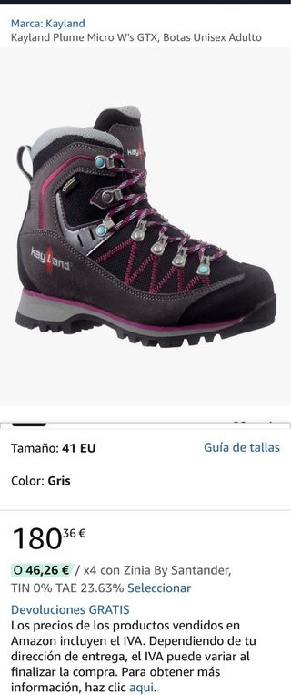Botas Montaña Kayland Plume Micro GTX Azul/Naranja