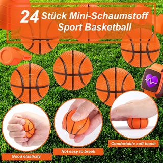 Mini palloni da basket, 24 unità, giocattoli